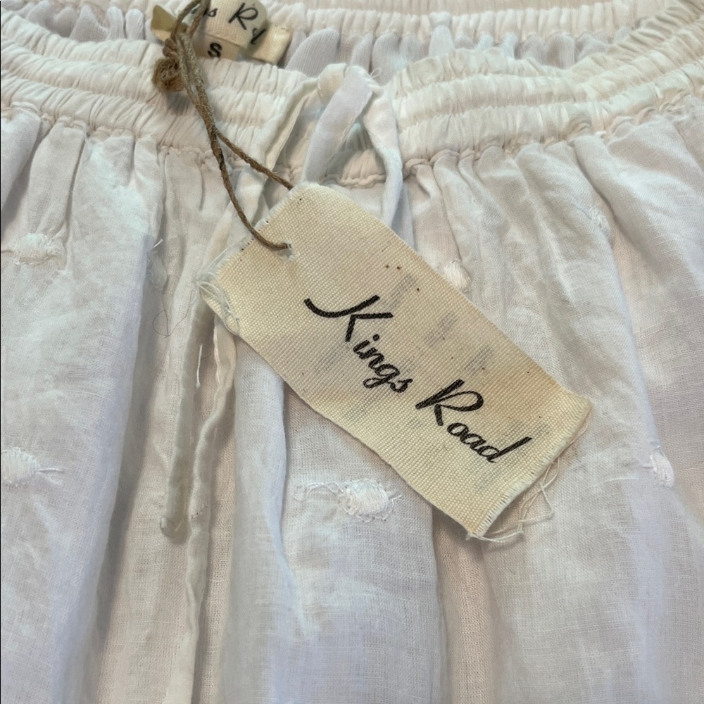 Elegant White Eyelet A-Line Skirt New with tag - Picture 6 of 9